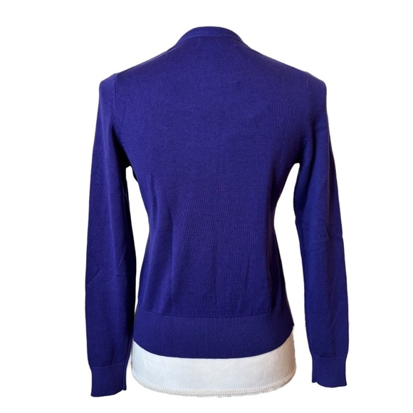 Banana Republic Purple Plum Cardigan Cotton Blend X-Small Petite NWT - Picture 5 of 9